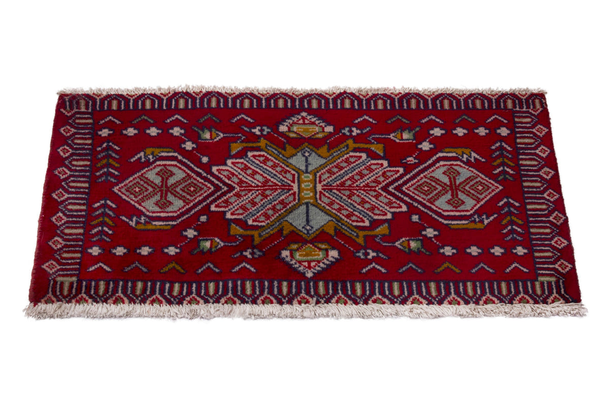 3802, Persian Torkaman Mini Rug