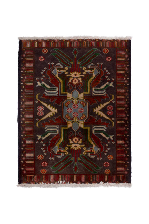 3816, Persian Torkaman Mini Rug