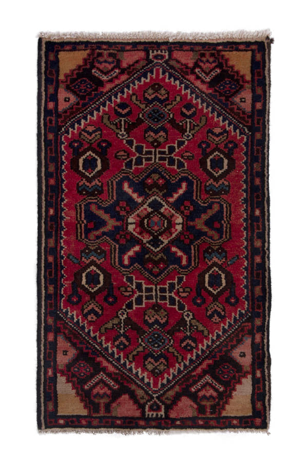 3832, Persian Gharajeh Mini Rug