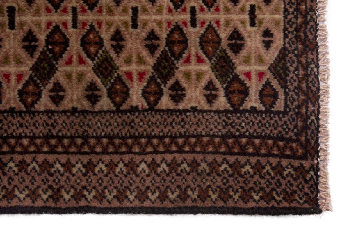 3824, Persian Torkaman Mini Rug