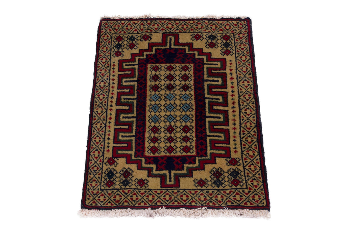 3826, Persian Torkaman Mini Rug