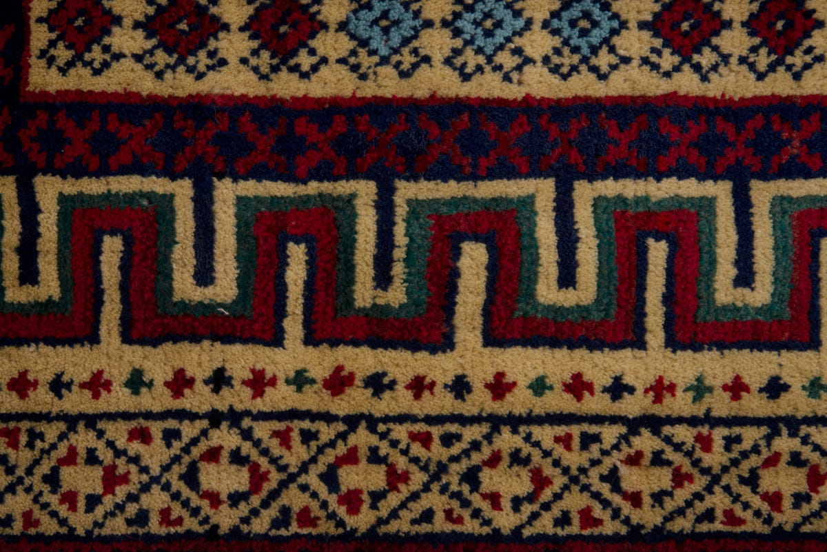 3826, Persian Torkaman Mini Rug