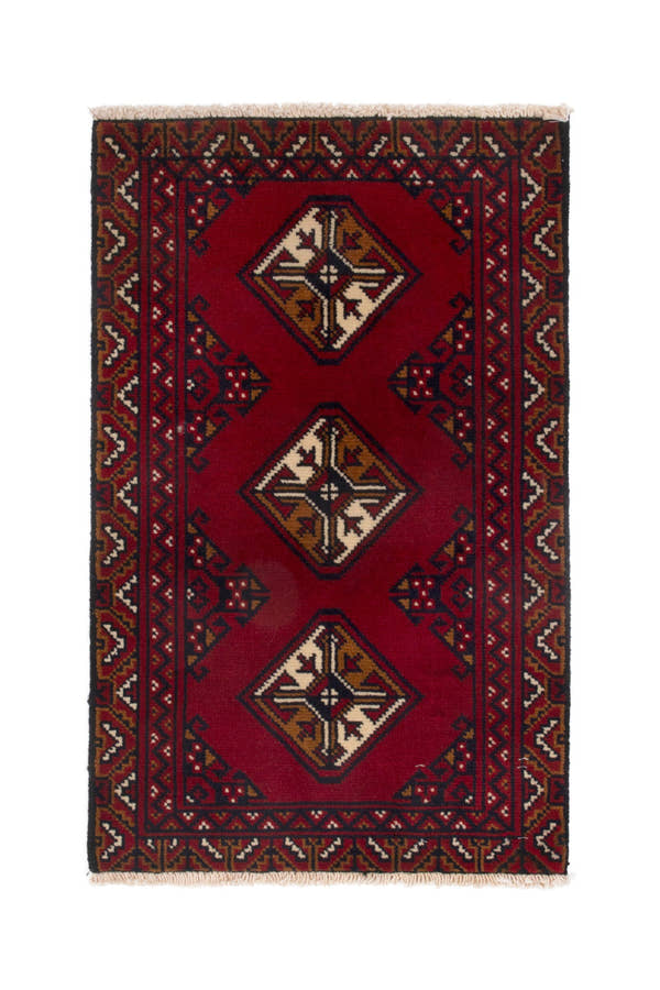 3836, Persian Torkaman Mini Rug