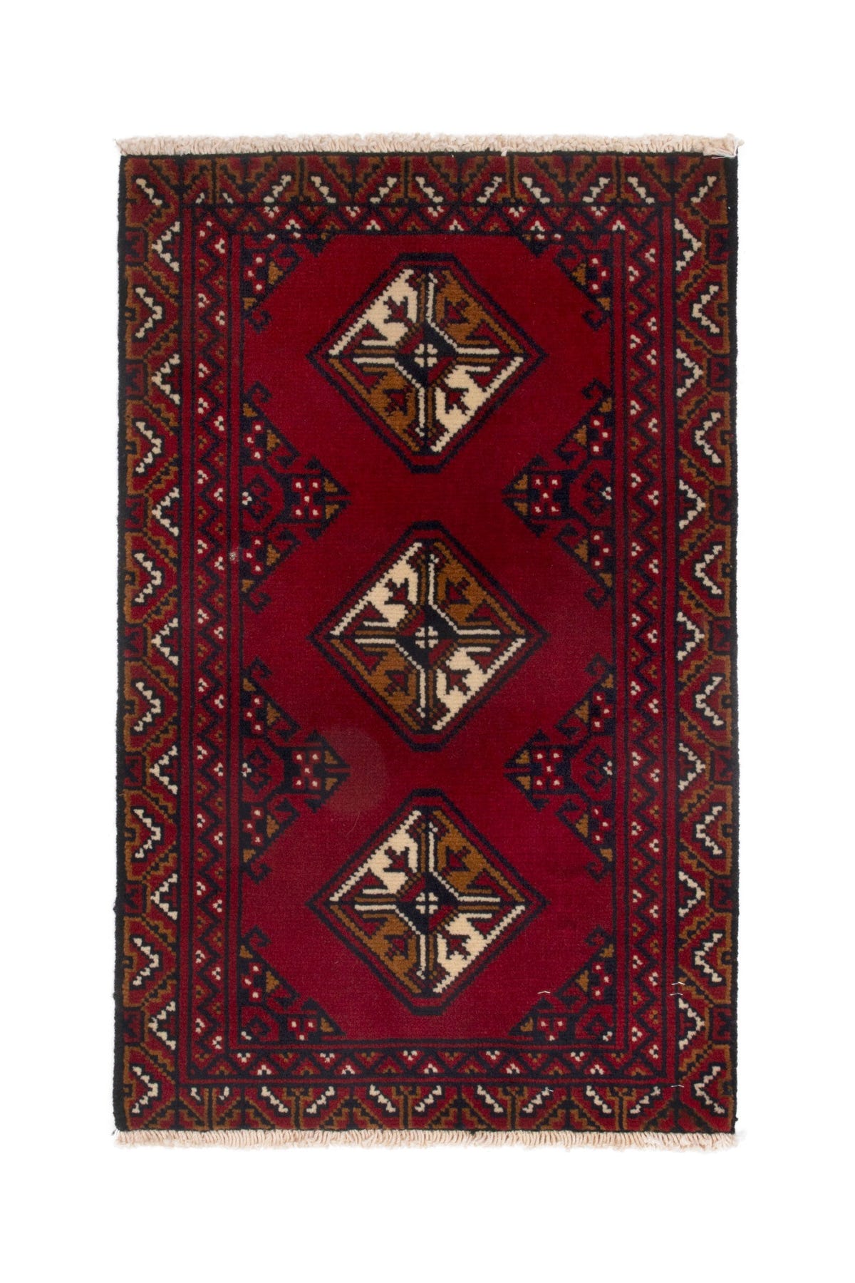3836, Persian Torkaman Mini Rug