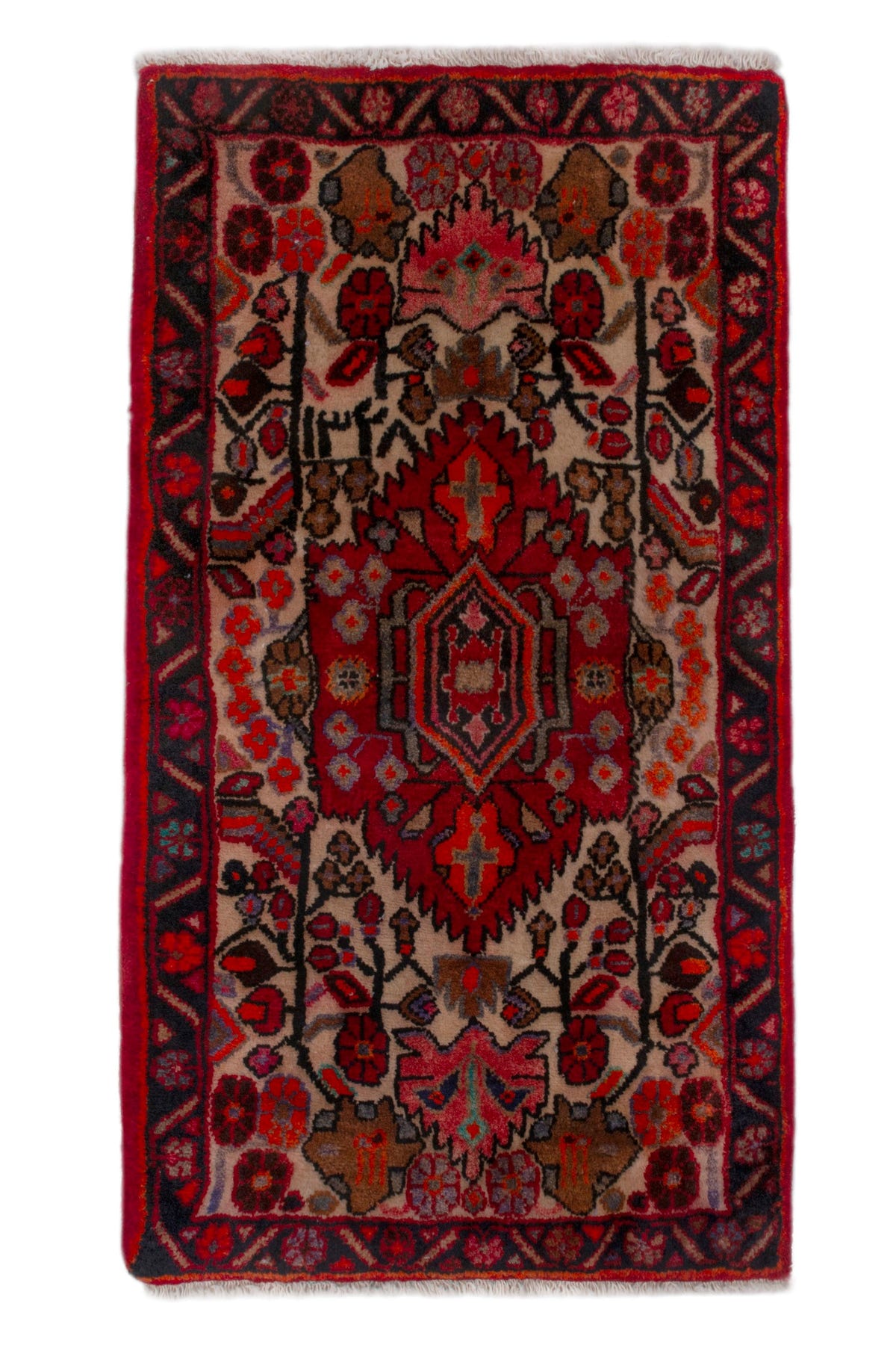 3844, Persian Hamadan Mini Rug