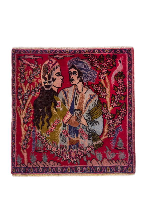 3852, Persian Kashan Mini Rug