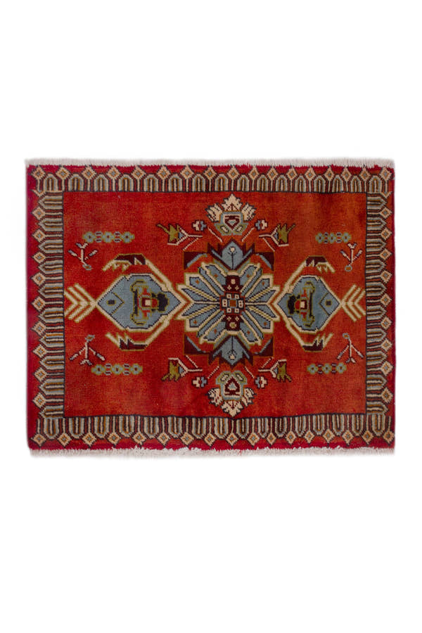 3855, Persian Torkaman Mini Rug