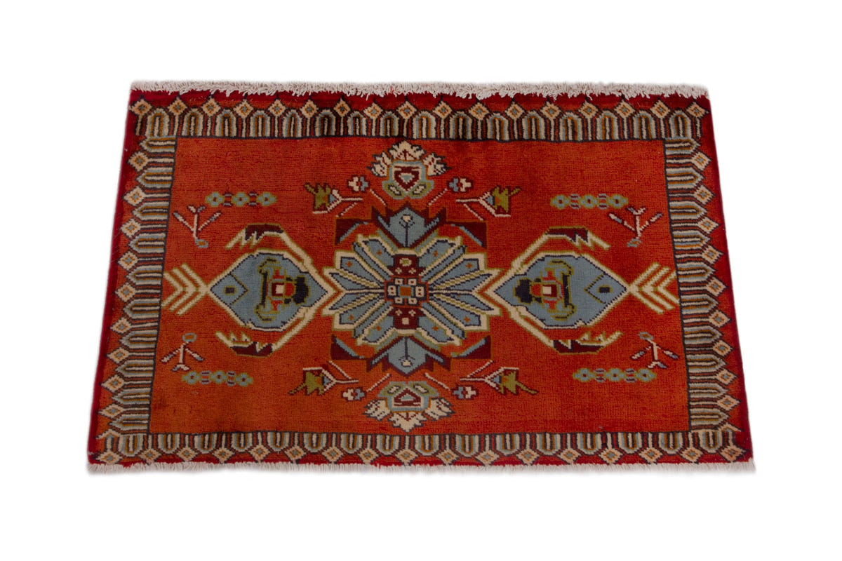 3855, Persian Torkaman Mini Rug