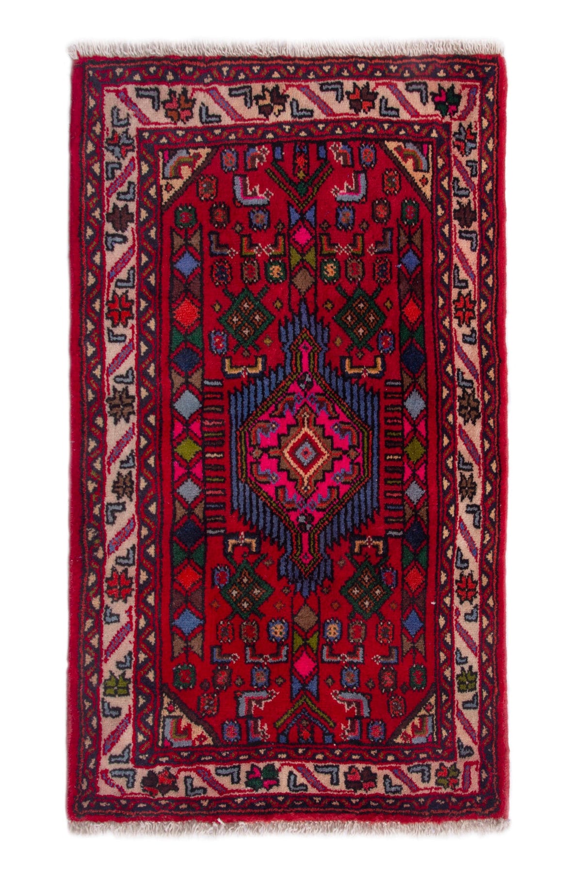 3856, Persian Hamadan Mini Rug