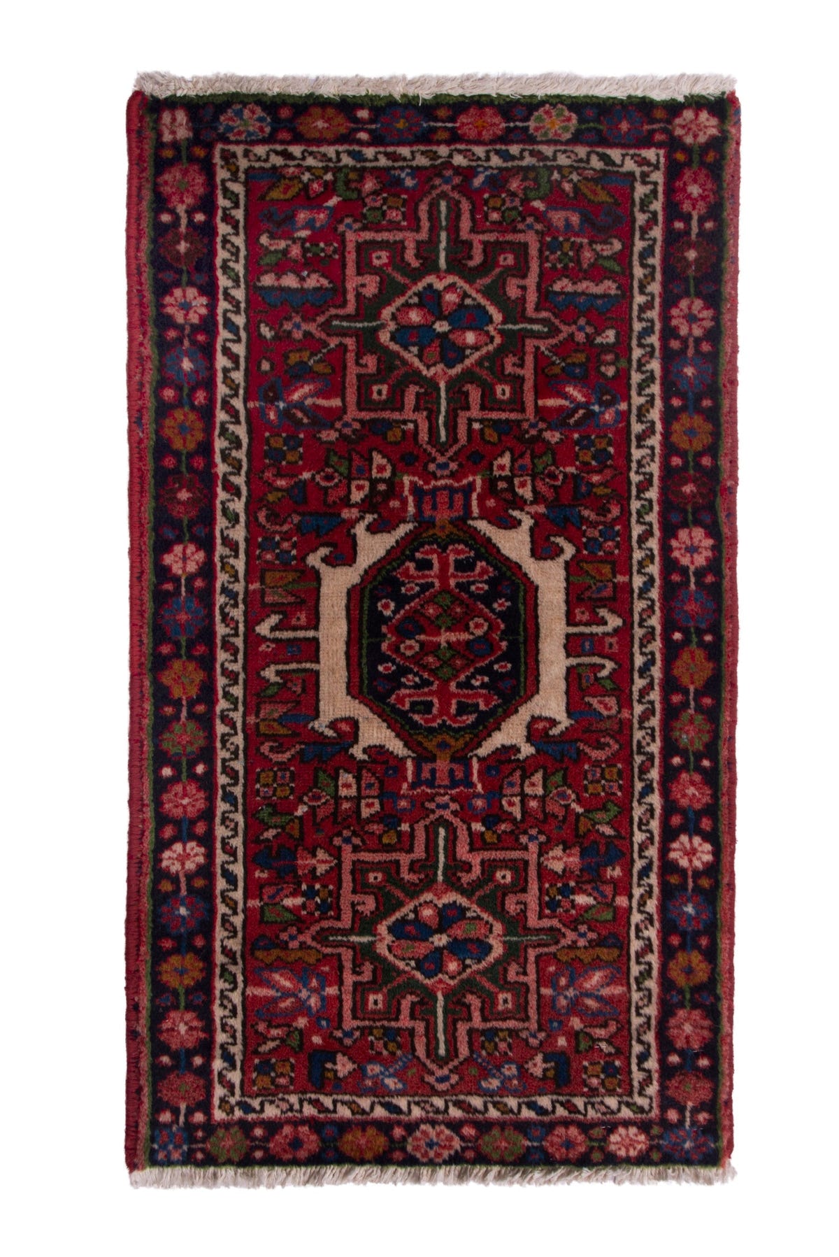 3861, Persian Gharajeh Mini Rug