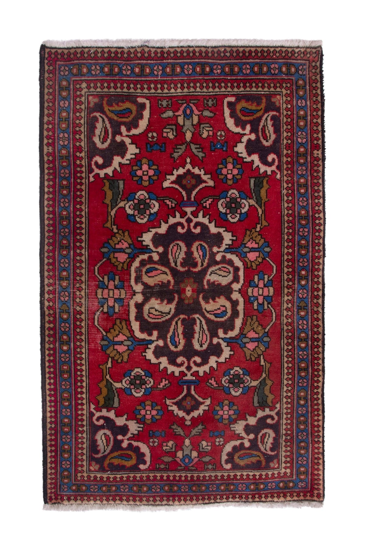 3864, Persian Tabriz Mini Rug