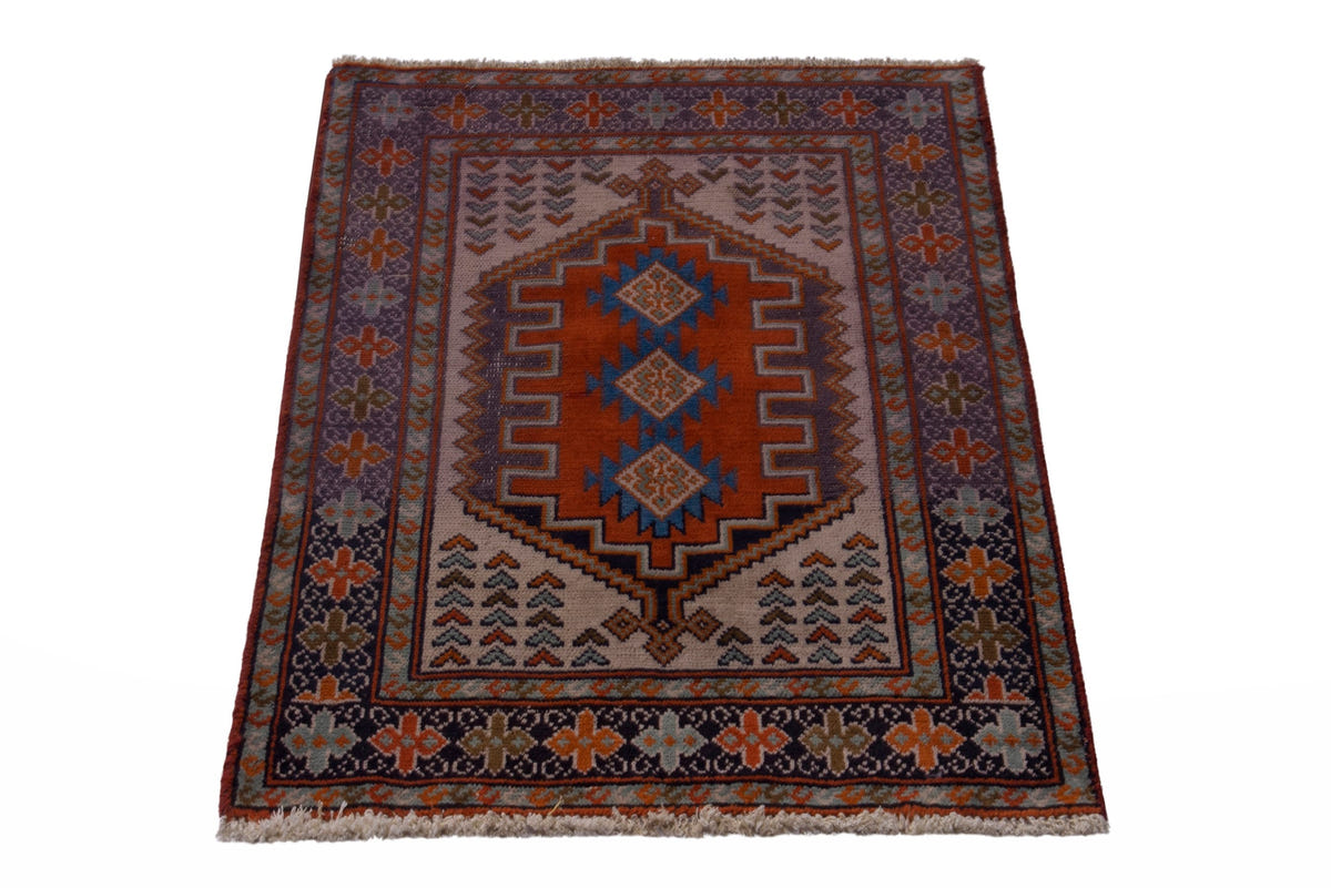 3865, Persian Torkaman Mini Rug