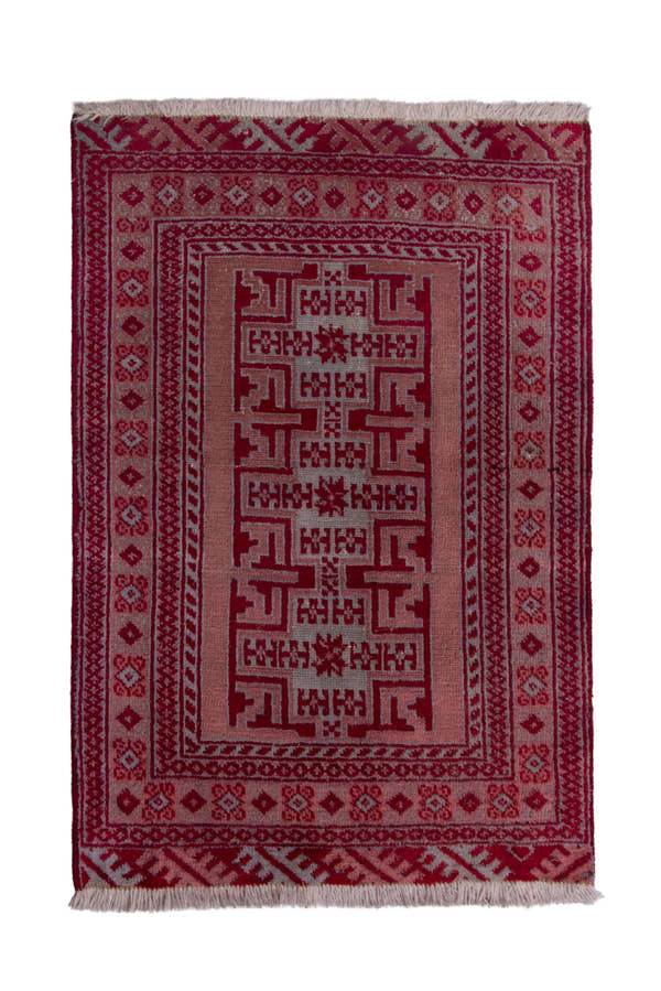 3868, Persian Torkaman Mini Rug