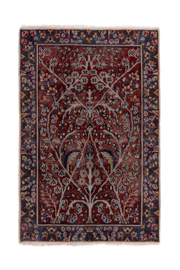 3871, Persian Kerman Mini Rug