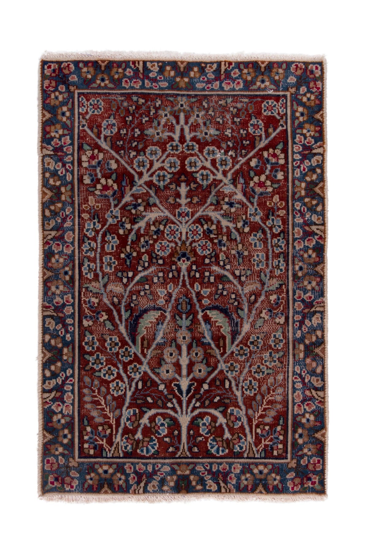 3871, Persian Kerman Mini Rug