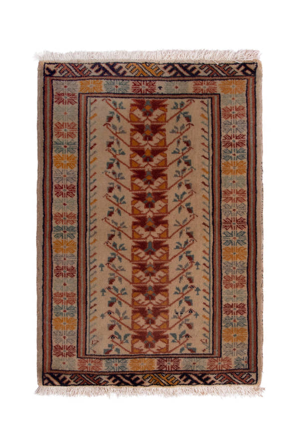 3879, Persian Torkaman Mini Rug