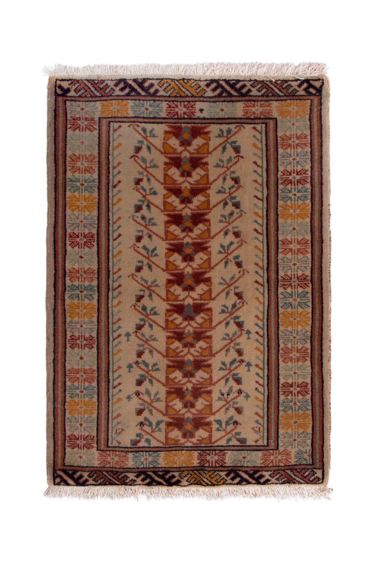 3879, Persian Torkaman Mini Rug