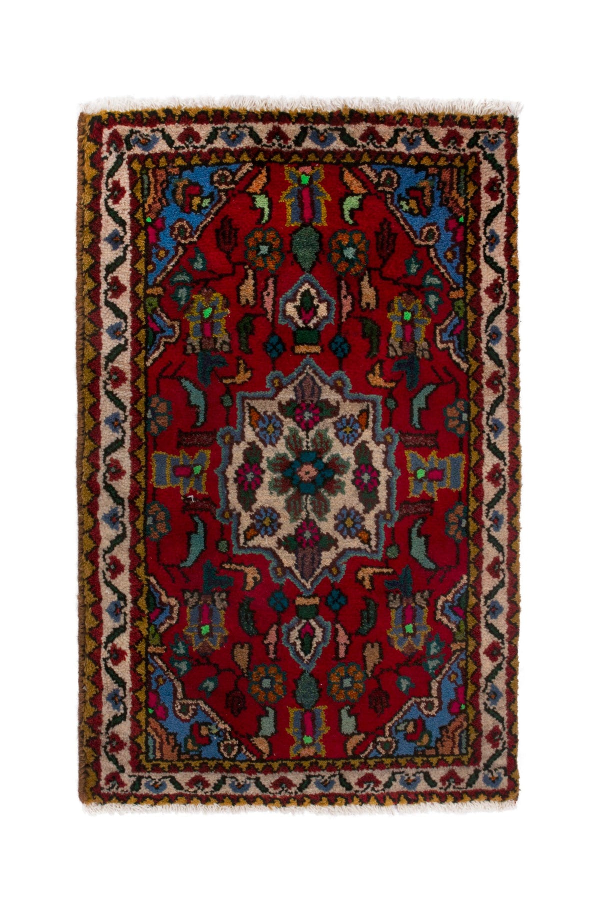 3880, Persian Hamadan Mini Rug