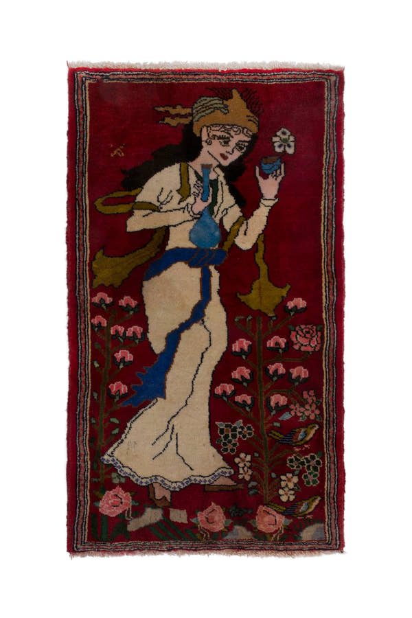 3881, Persian Shiraz Mini Rug