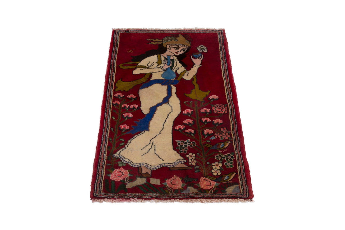 3881, Persian Shiraz Mini Rug