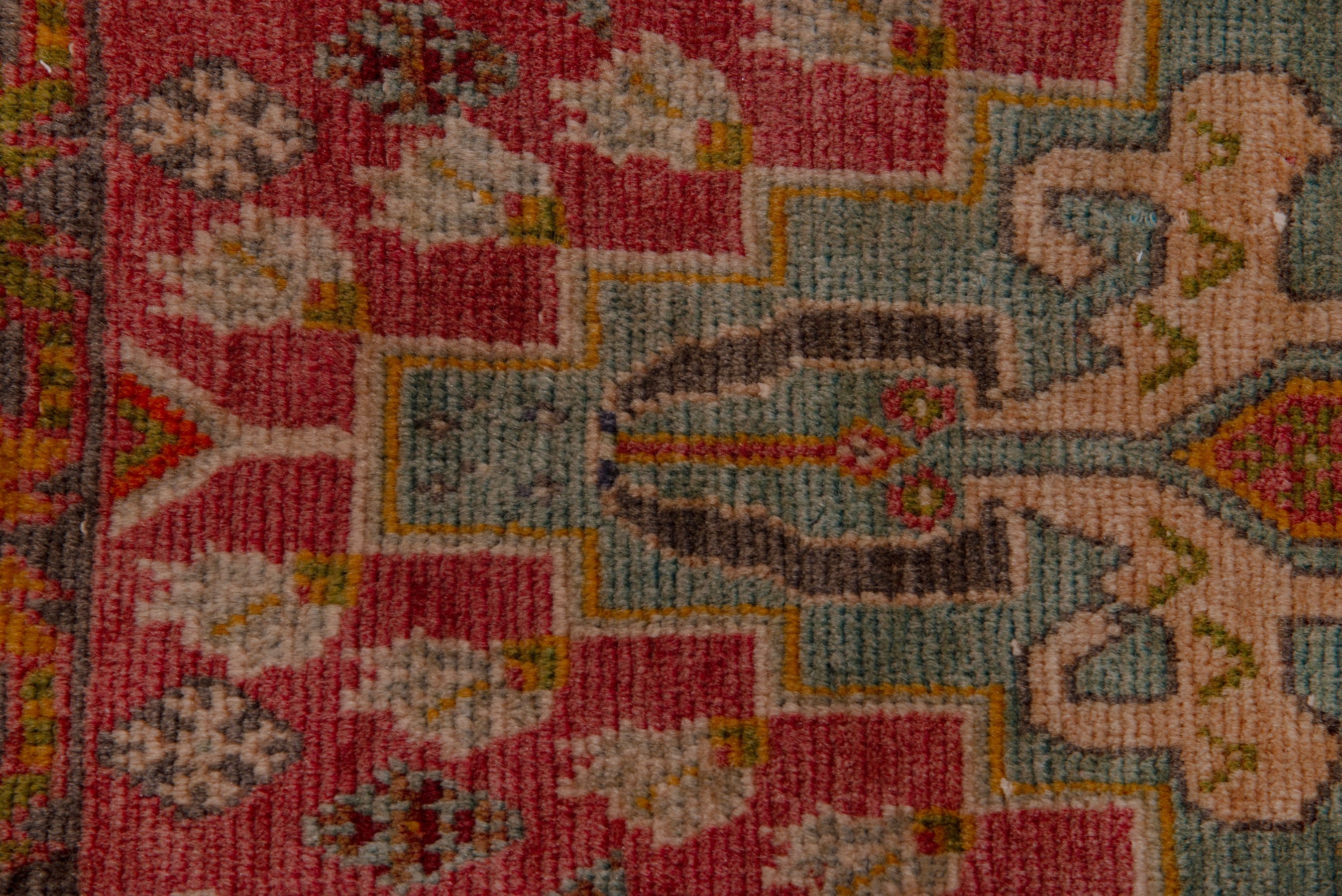 Persian Shiraz accent rug in deep red and burnt orange, view 5 of 6