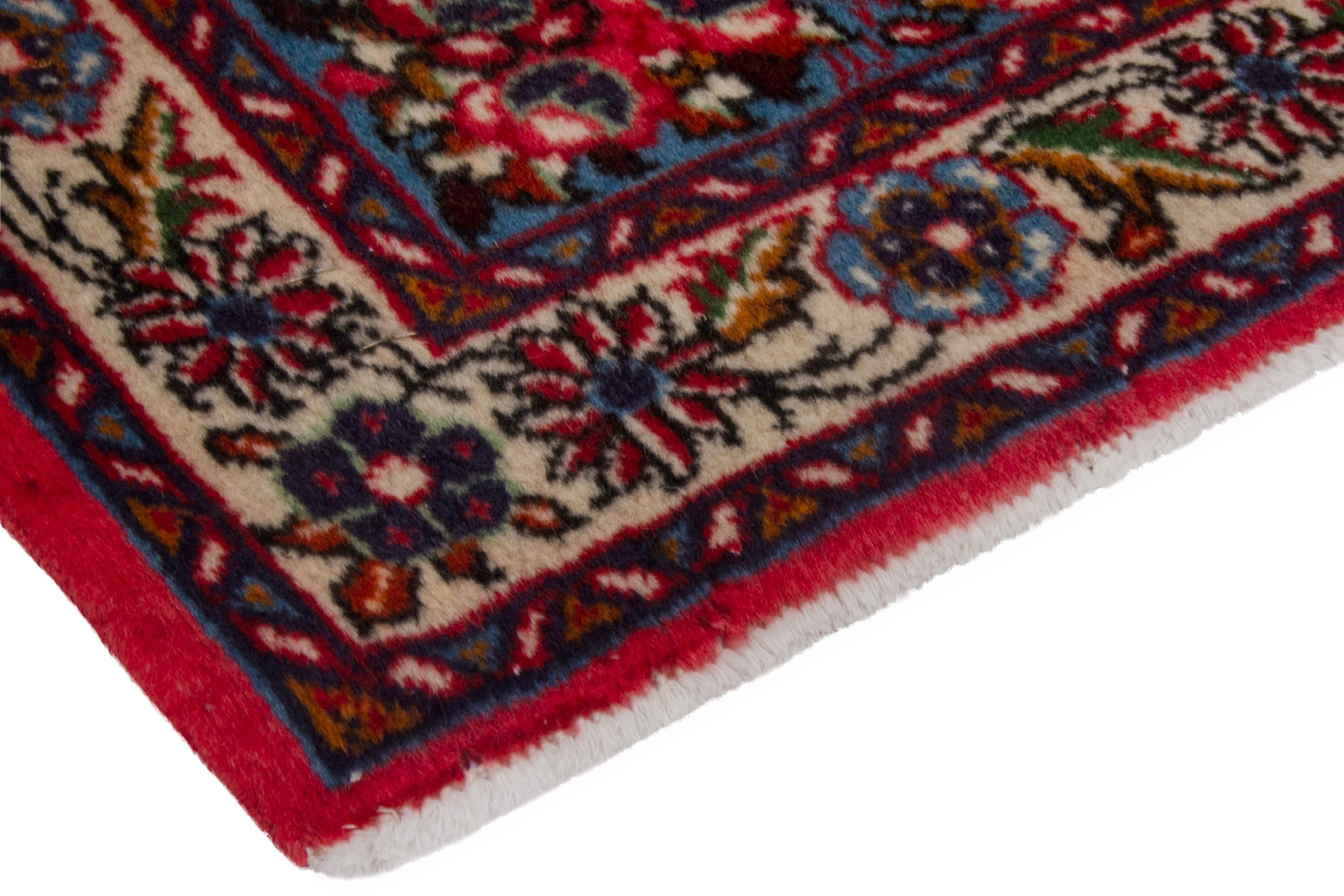 Persian Arak accent rug in deep red and burgundy, view 5 of 7