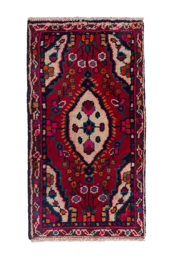 3894, Persian Hamadan Mini Rug