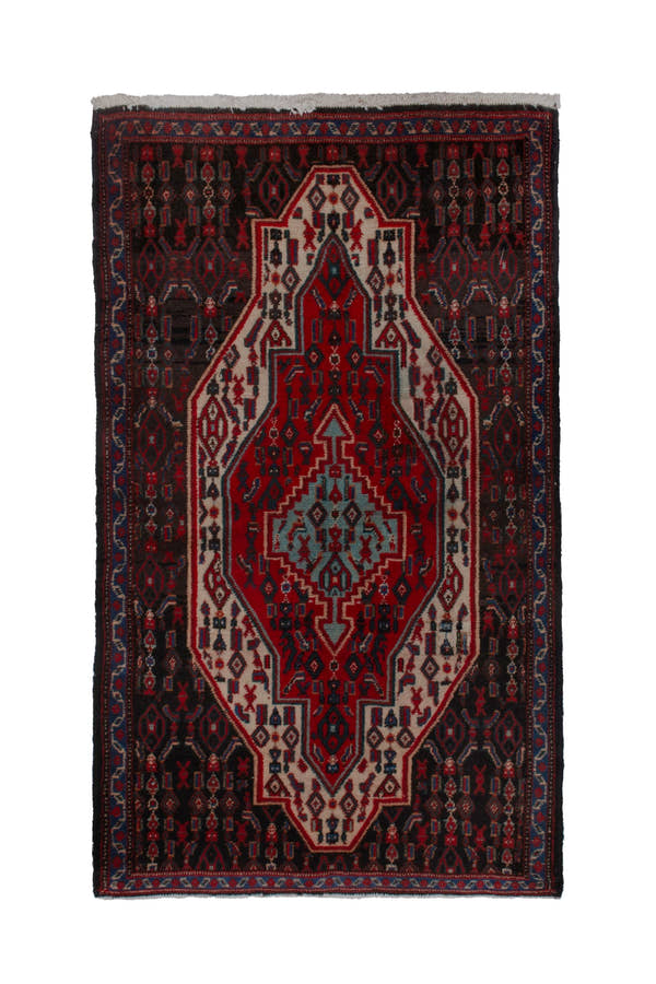 3897, Persian Sanandaj Mini Rug