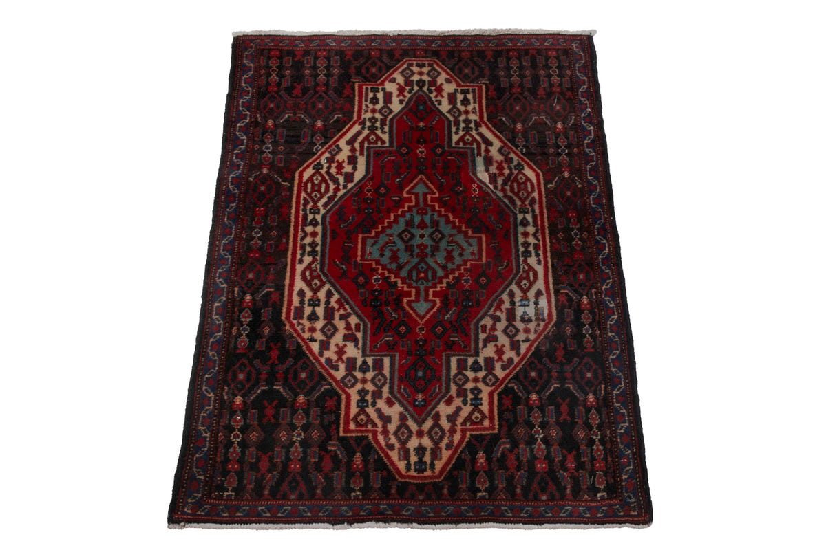 3897, Persian Sanandaj Mini Rug
