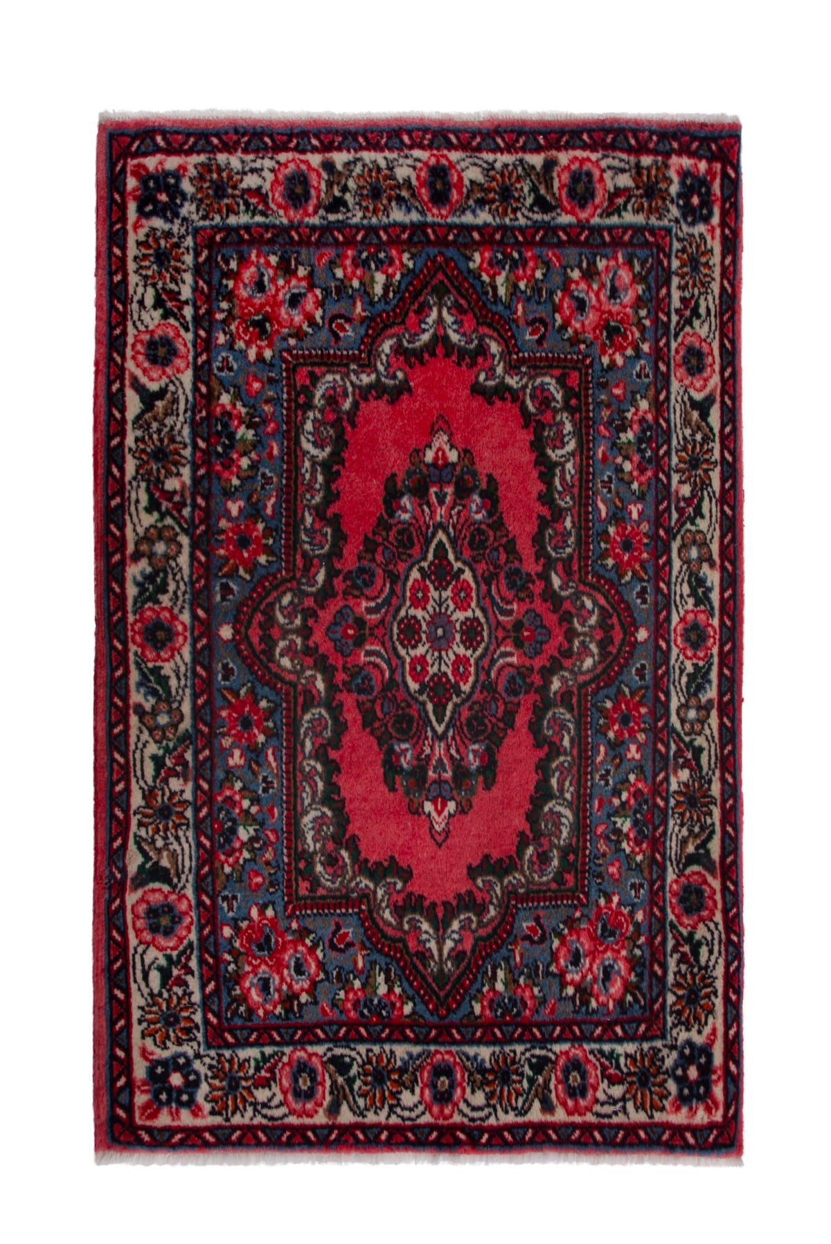 3898, Persian Sarouk Mini Rug