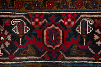 Turkish Anatolian area rug in deep red and navy, view 13 of 21