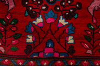 Persian Lilihan accent rug in deep red and navy, view 12 of 22