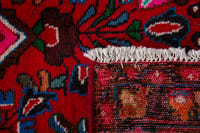 Persian Lilihan accent rug in deep red and navy, view 22 of 22