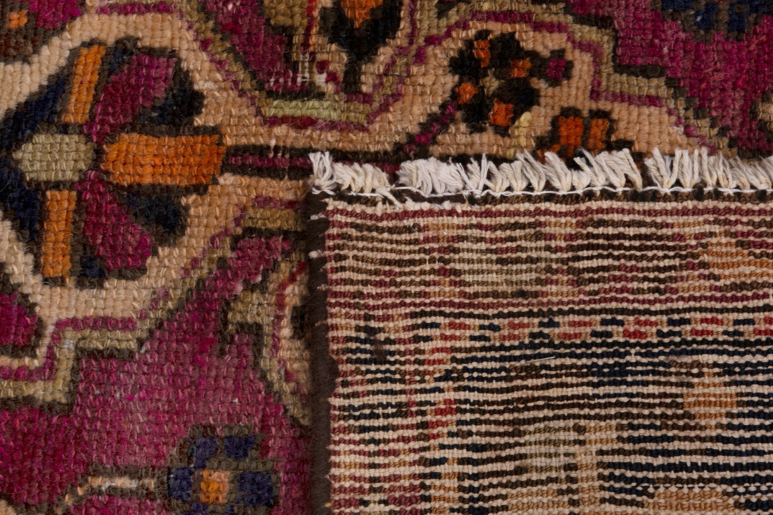 Persian Bakhtiari accent rug in burgundy and navy, view 20 of 20