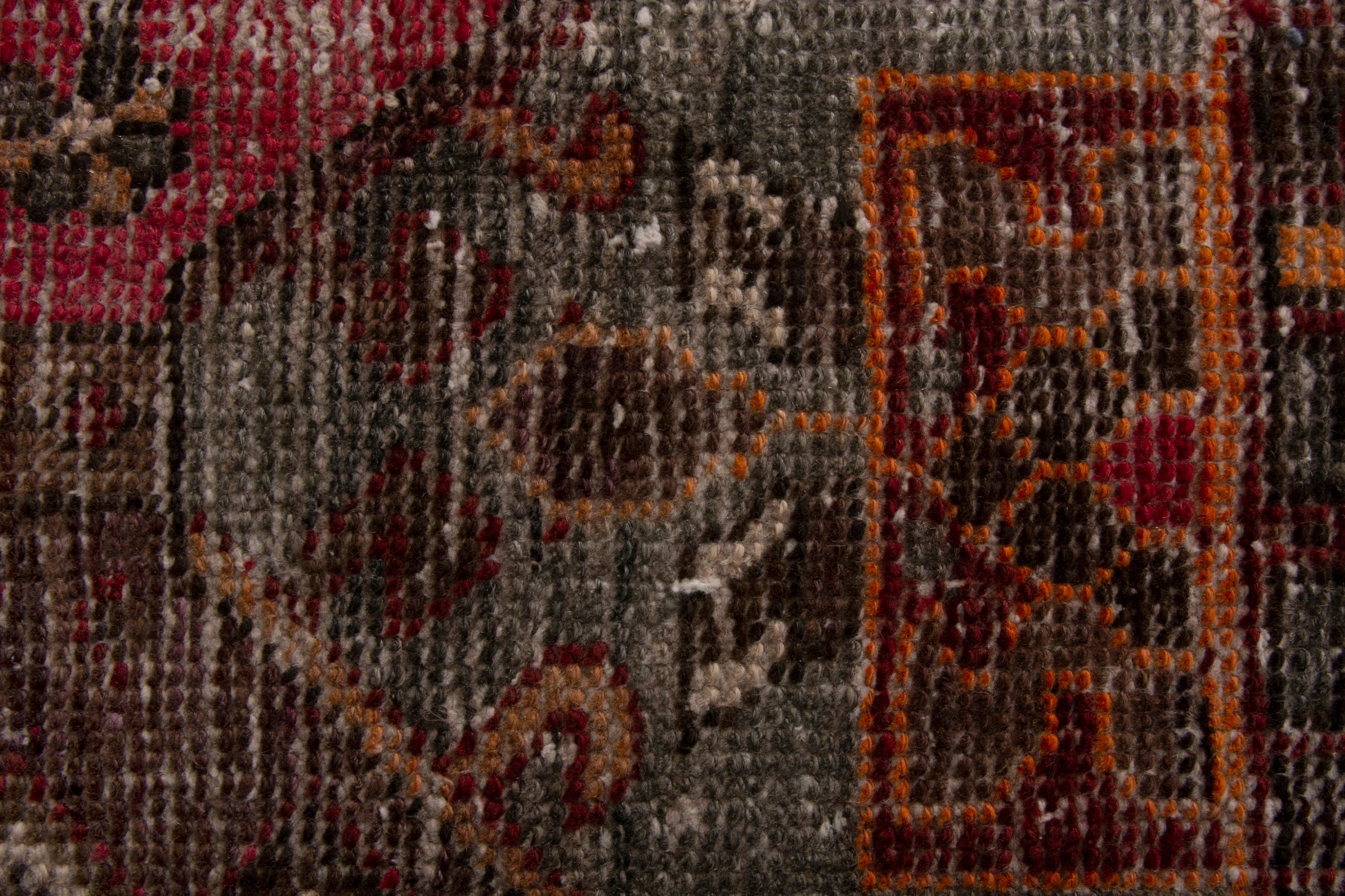 Persian Bakhtiari accent rug in burgundy and rust, view 15 of 20