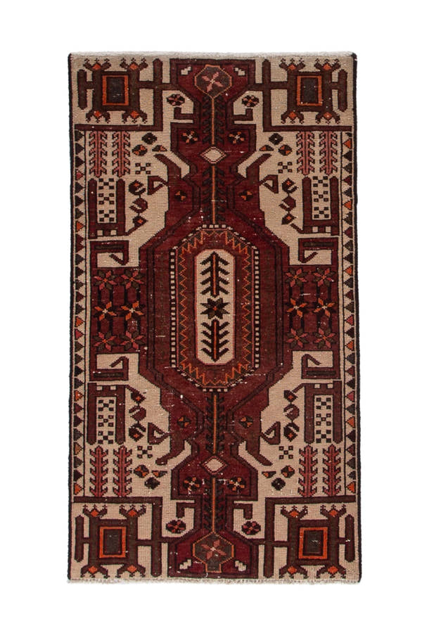 3921, Persian Hamadan Mini Rug