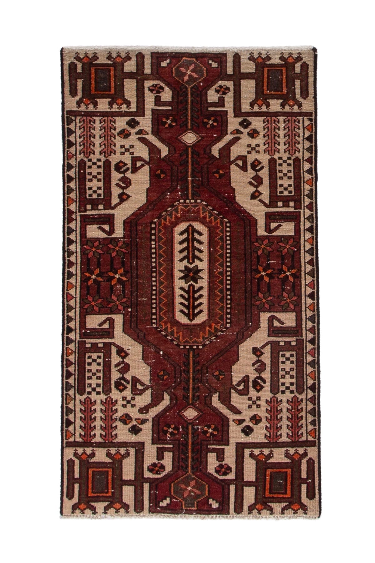 3921, Persian Hamadan Mini Rug