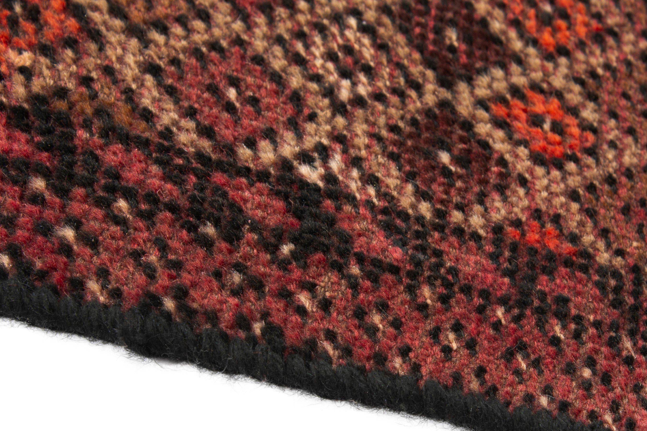 Persian Baluch accent rug in tan and rust, view 5 of 17