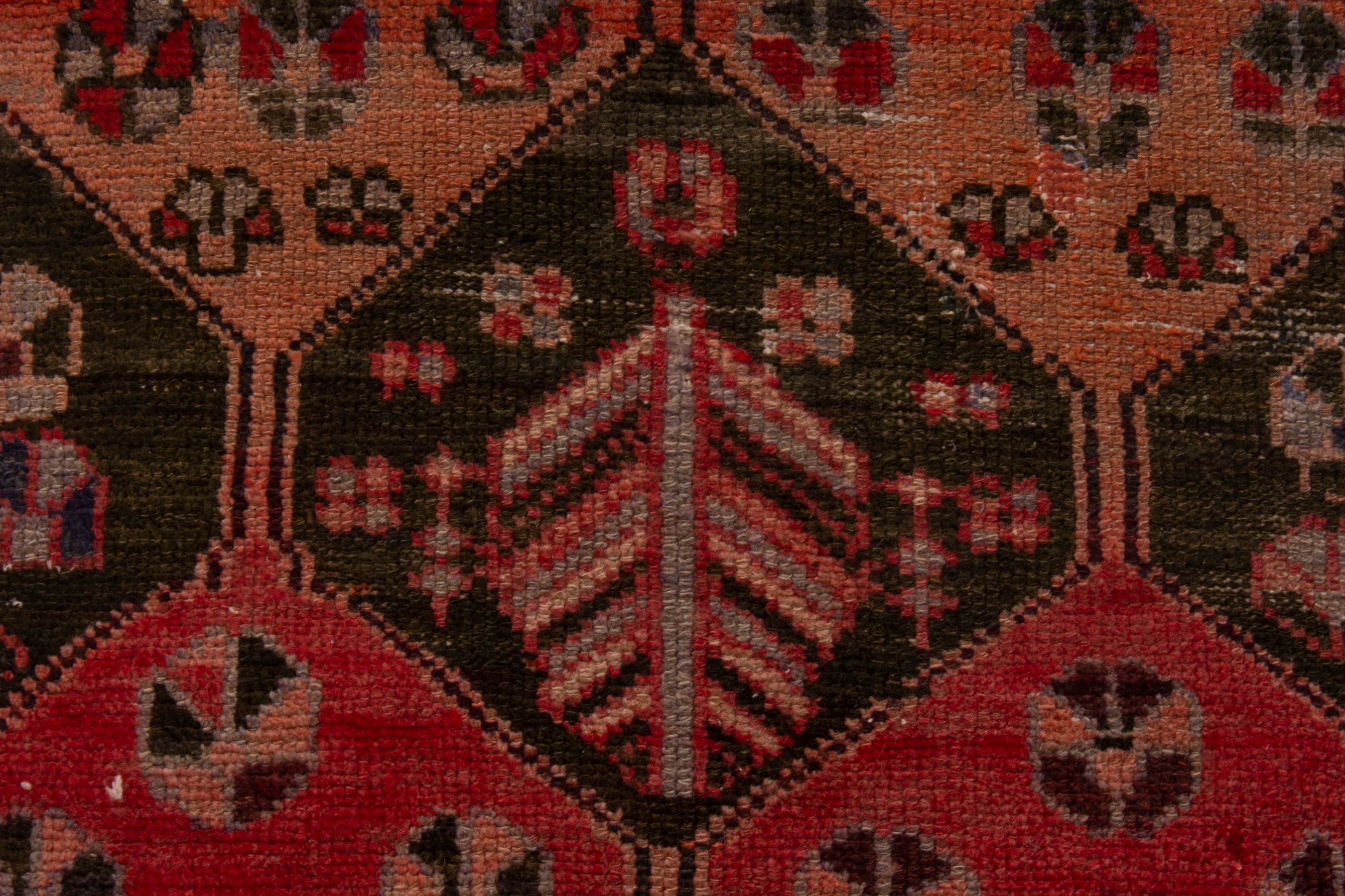 Persian Bakhtiari accent rug in deep red and burgundy, view 12 of 18