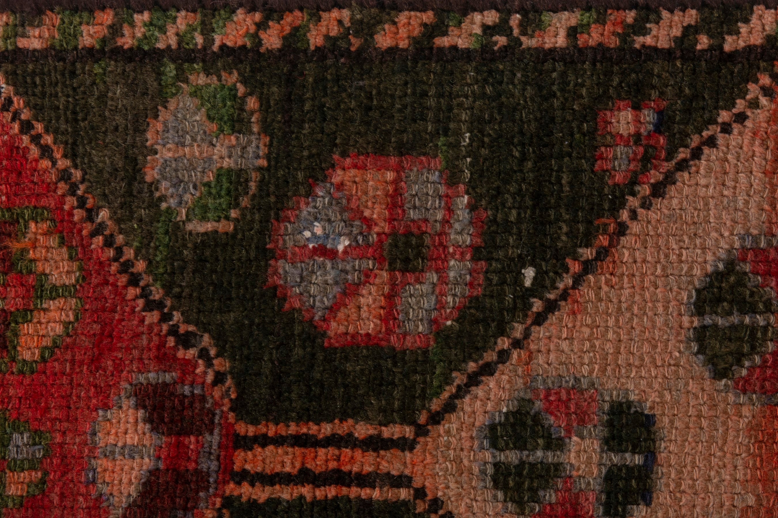 Persian Bakhtiari accent rug in deep red and burgundy, view 13 of 18