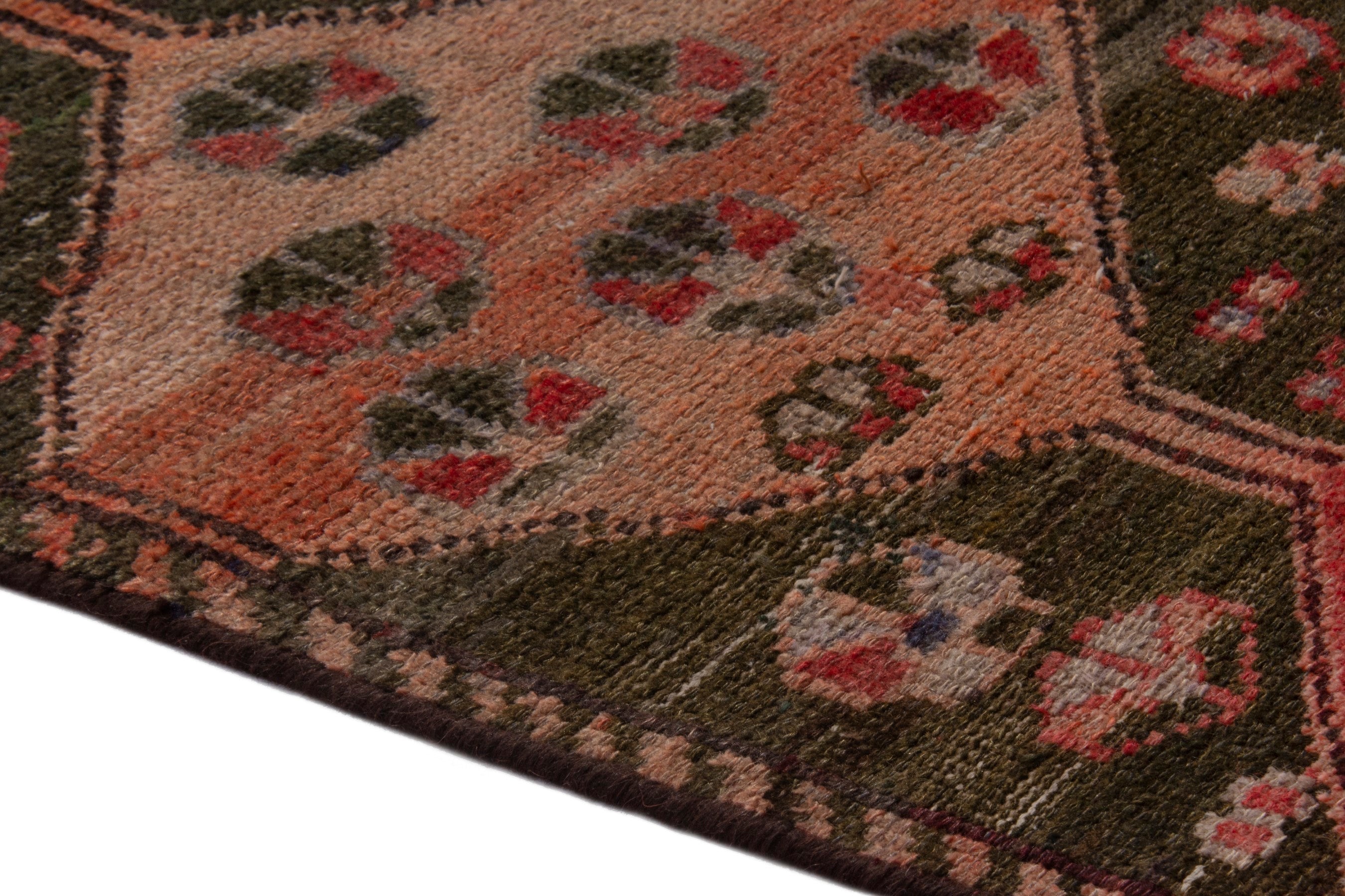 Persian Bakhtiari accent rug in deep red and burgundy, view 5 of 18
