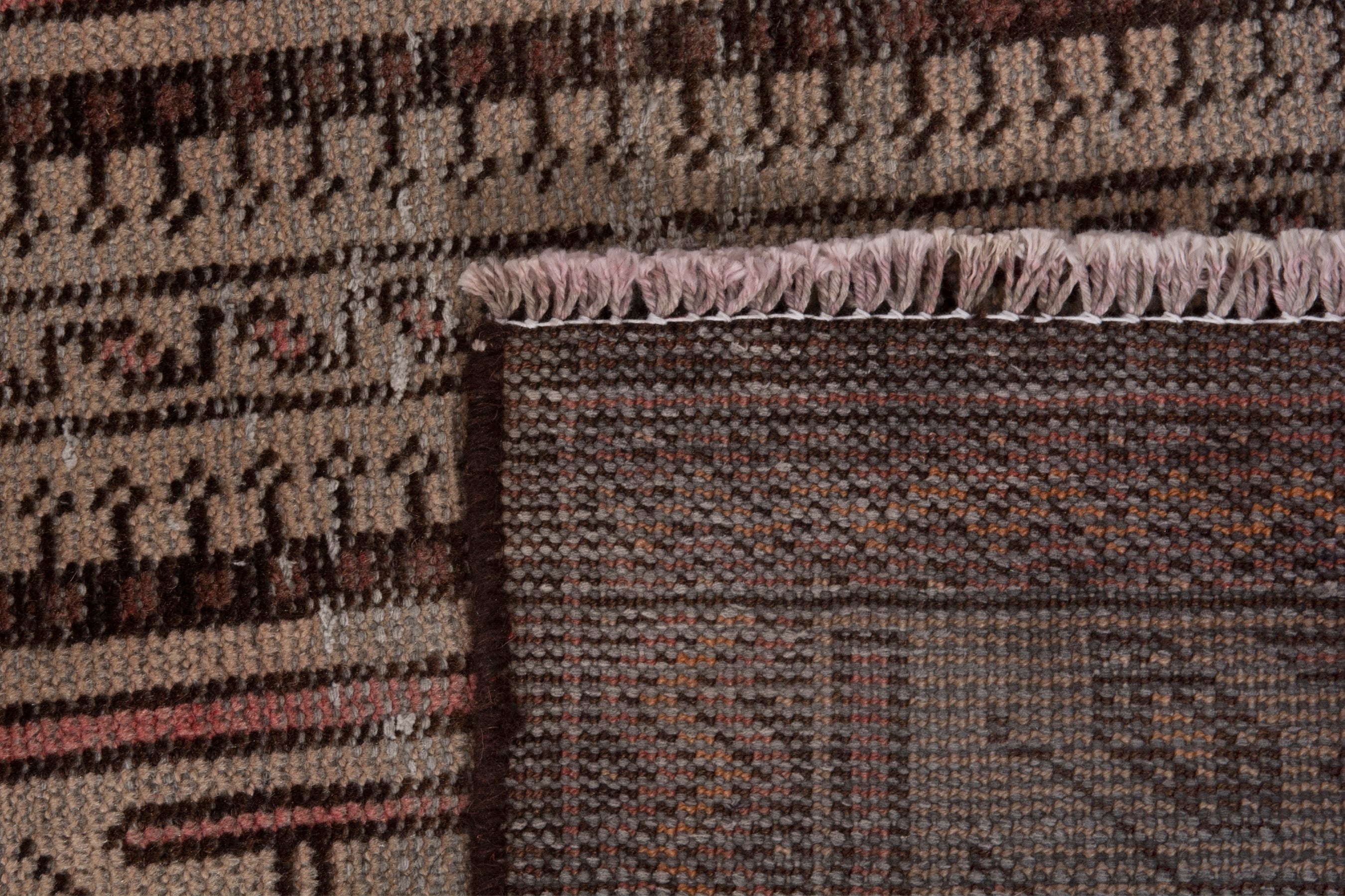 Persian Baluch accent rug in deep red and cream, view 18 of 18