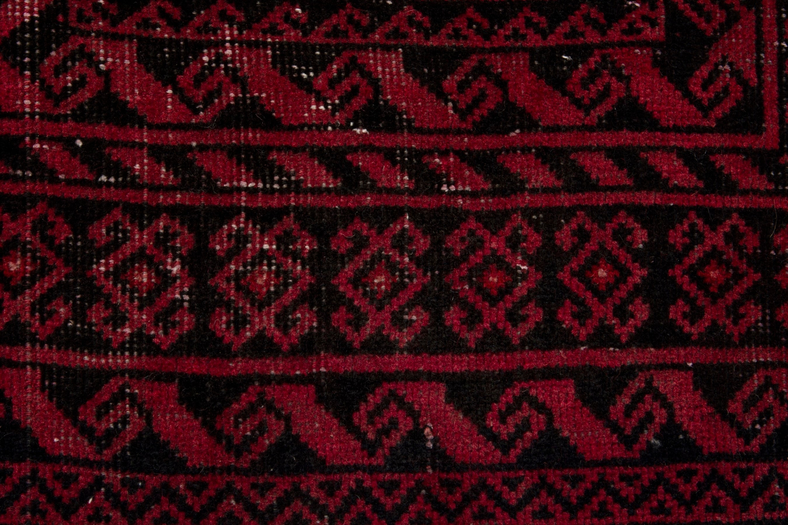 Persian Baluch area rug in burgundy and deep red, view 12 of 18