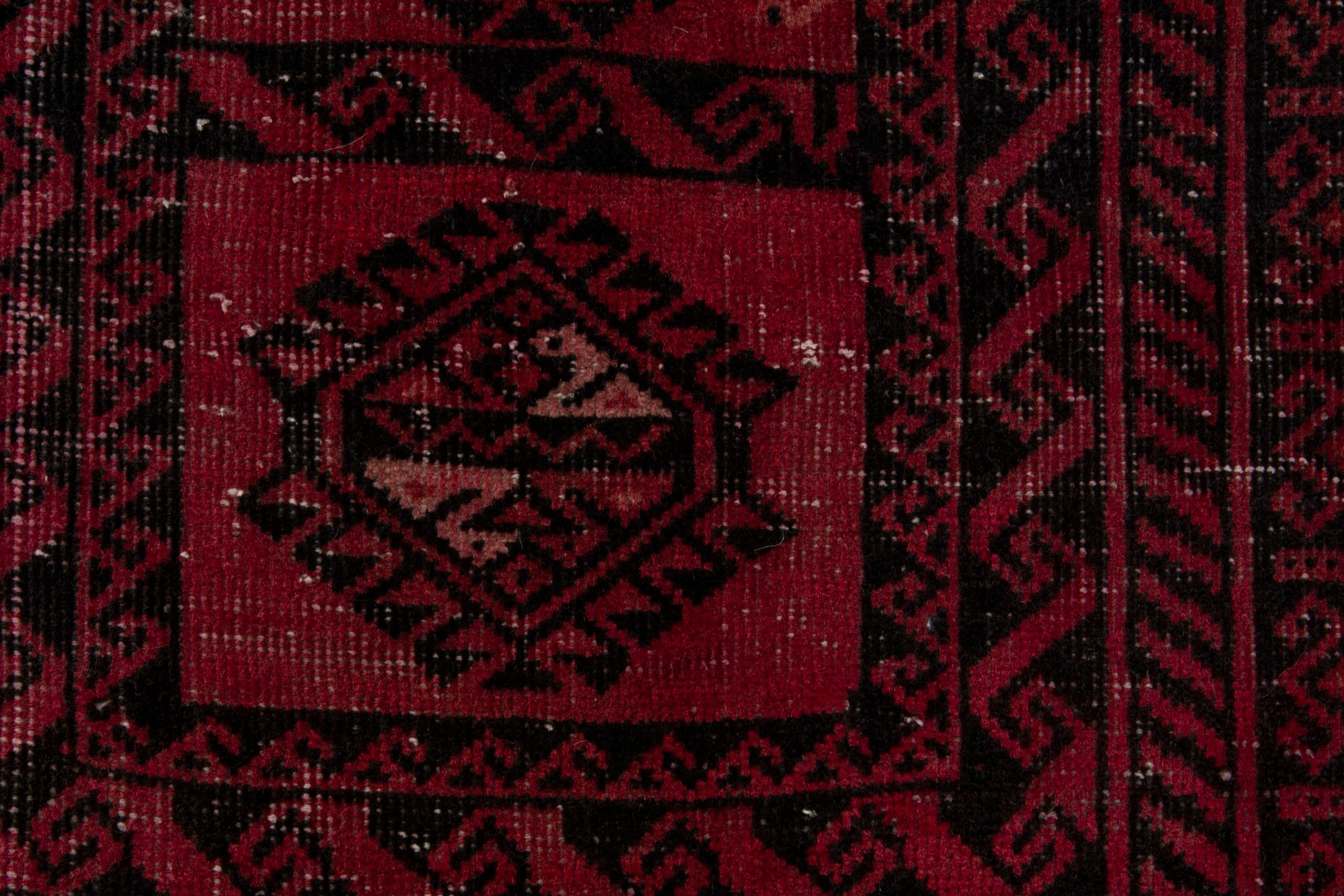 Persian Baluch area rug in burgundy and deep red, view 13 of 18