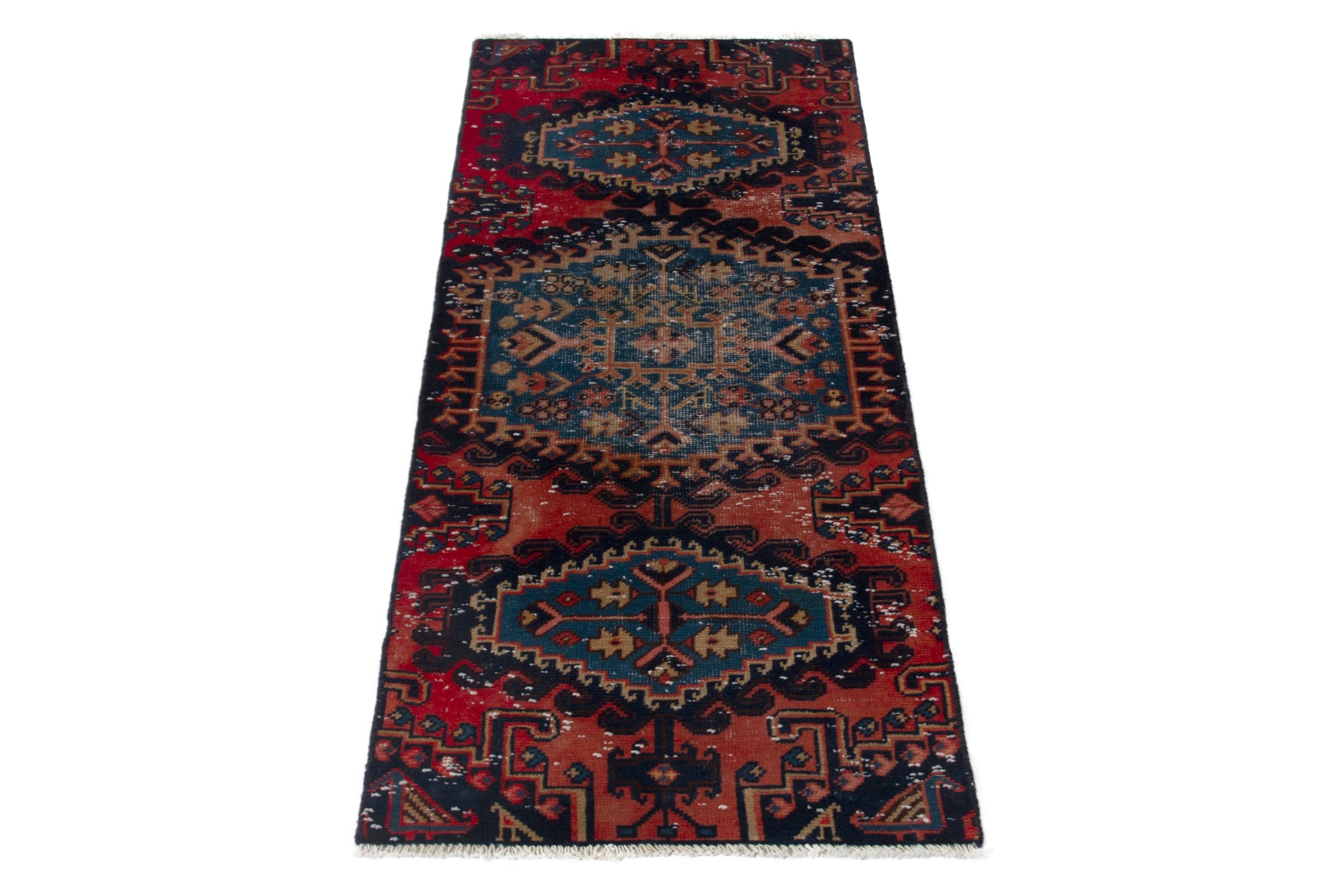 Persian Vist accent rug in deep red and burgundy, view 3 of 18
