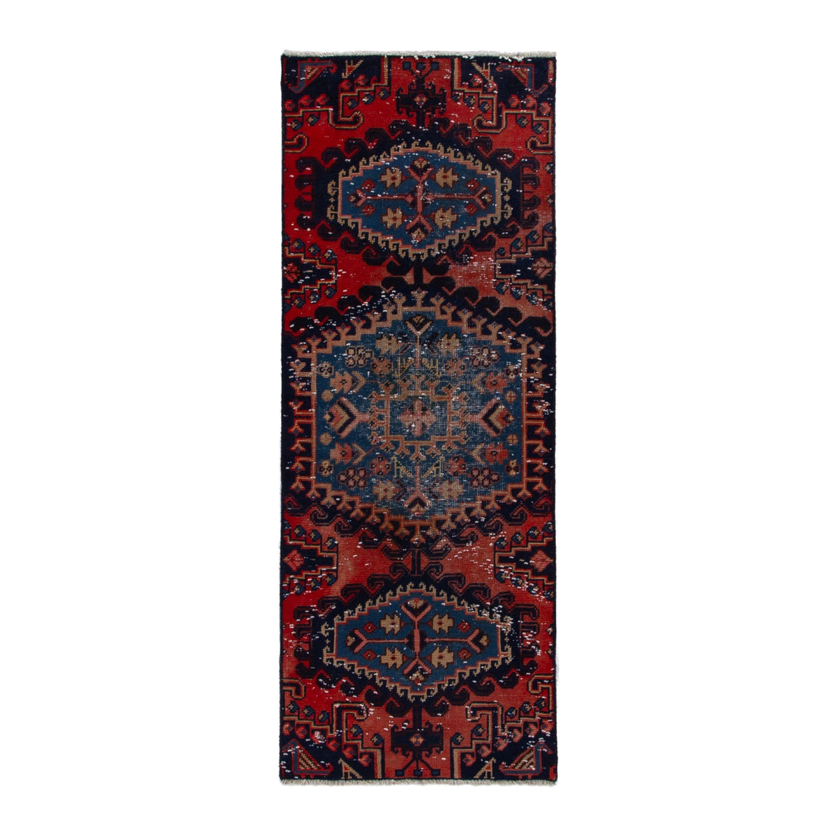 Persian Vist accent rug in deep red and burgundy, 2'2" x 5'8"