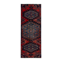 Persian Vist runner rug in deep red and burgundy, 2'2" x 5'8"