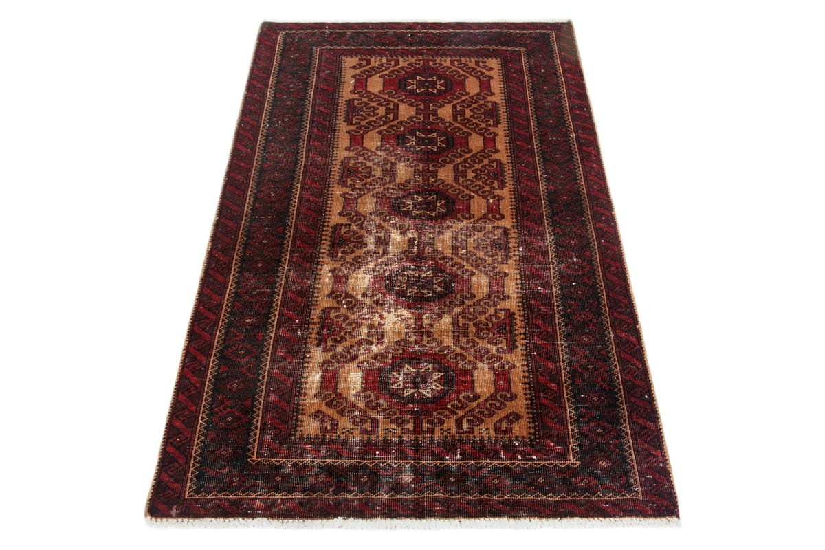 3990, Persian Baluch Area Rug
