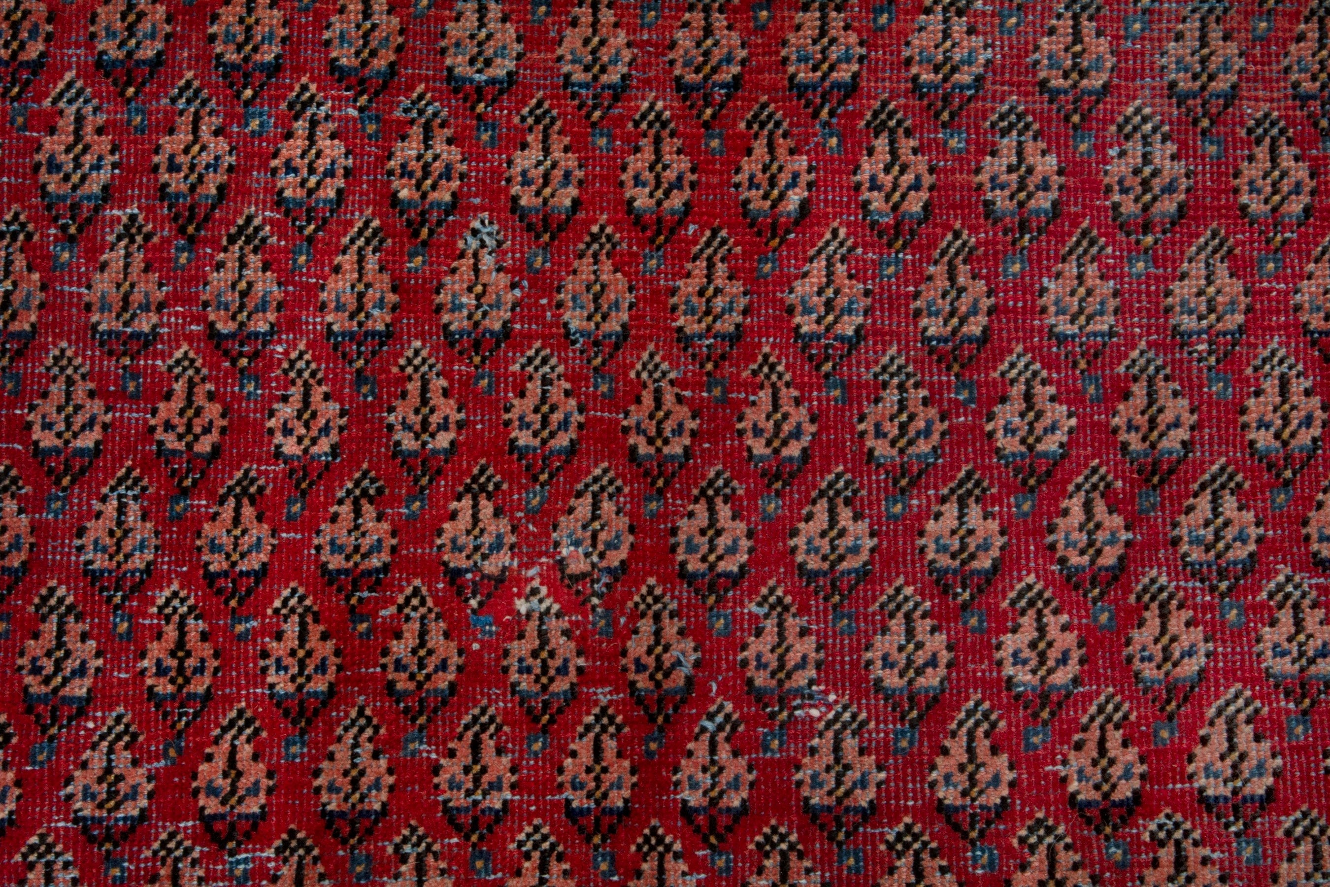 Persian Arak area rug in deep red and rust, view 13 of 18