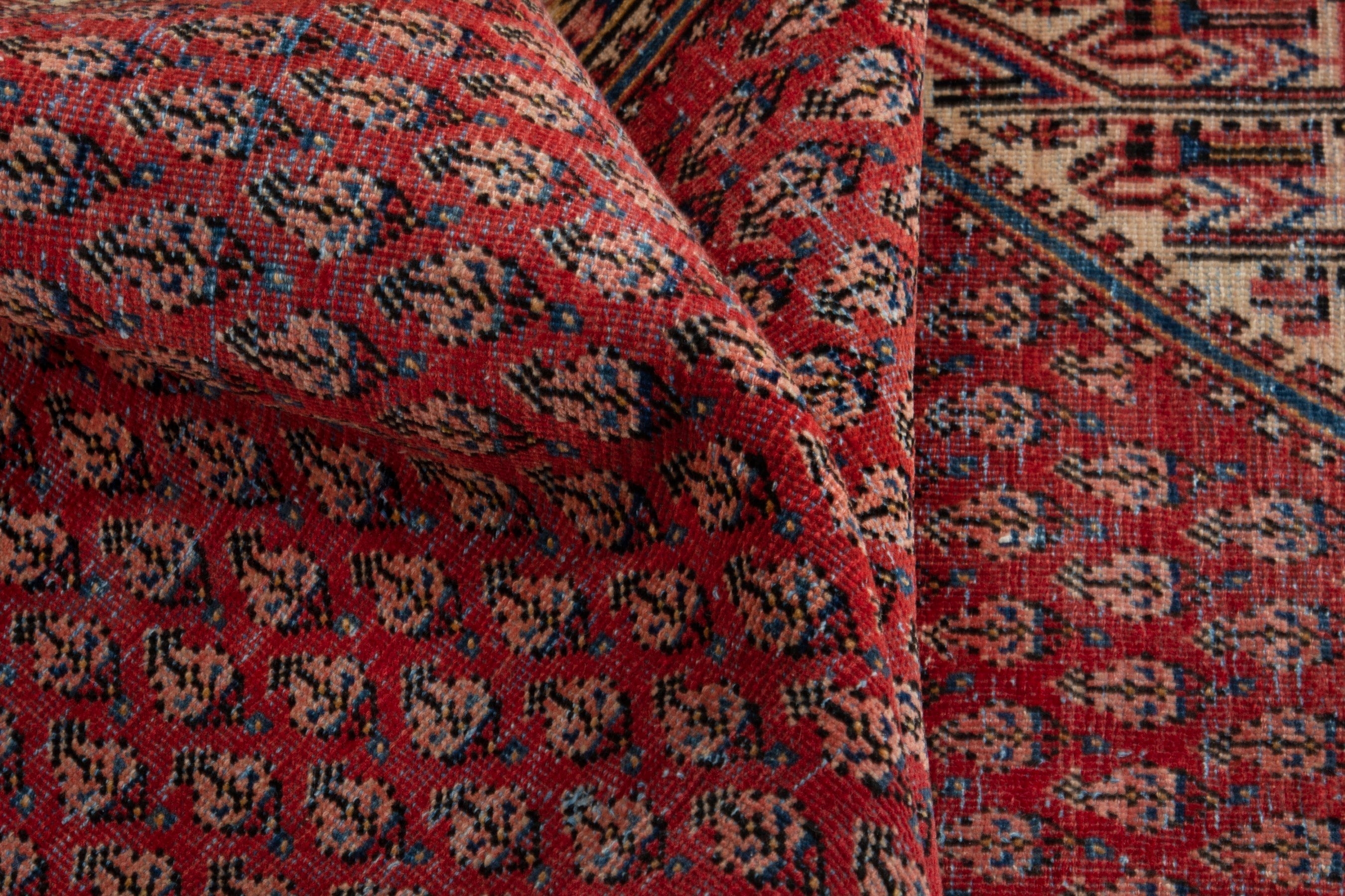Persian Arak area rug in deep red and rust, view 15 of 18